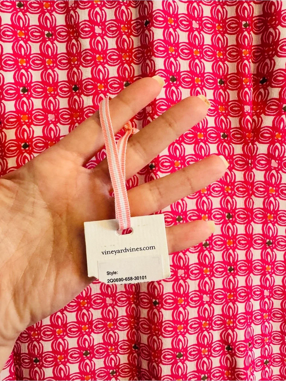 Vineyard Vines NWT Embroidered Beaded Tunic Dress Silk Geometric Print SZ 0